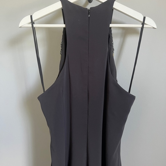 BADGLEY MISCHKA Collection pewter gown with sequin design size 10 - Picture 3 of 7